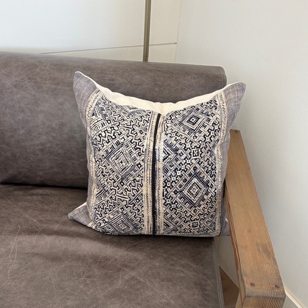 Vintage Pillows. (2) Slipcover only. No inserts. 19” x 19”.